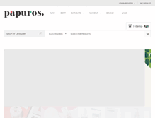 Tablet Screenshot of papuros-shop.com